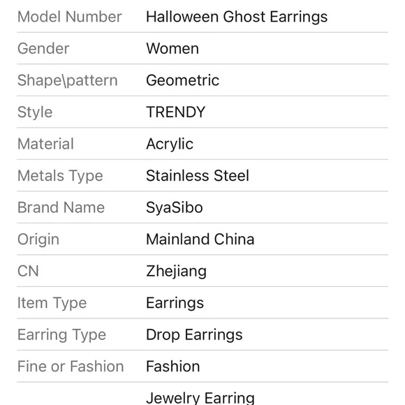 New Halloween Ghost Earrings Cute Acrylic Handmade Jewelry - Picture 3 of 3